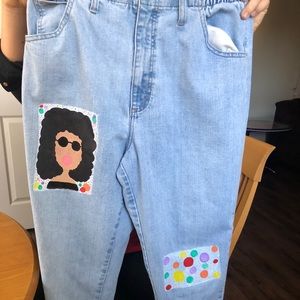 Lee hand painted jeans size 12